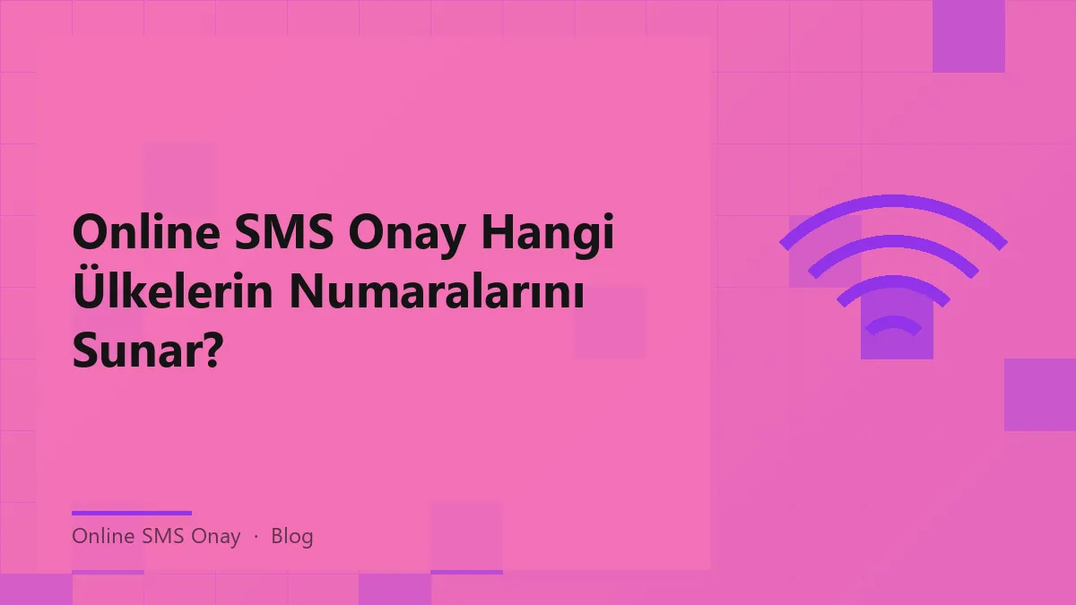 Online SMS onay kullanarak uluslararası numara seçimi
