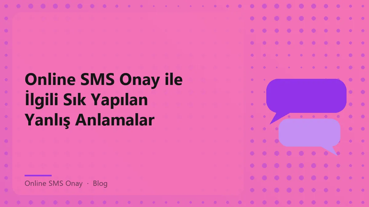 Online SMS onay hizmetinin örneği, kullanıcılar için açıklayıcı bilgi.